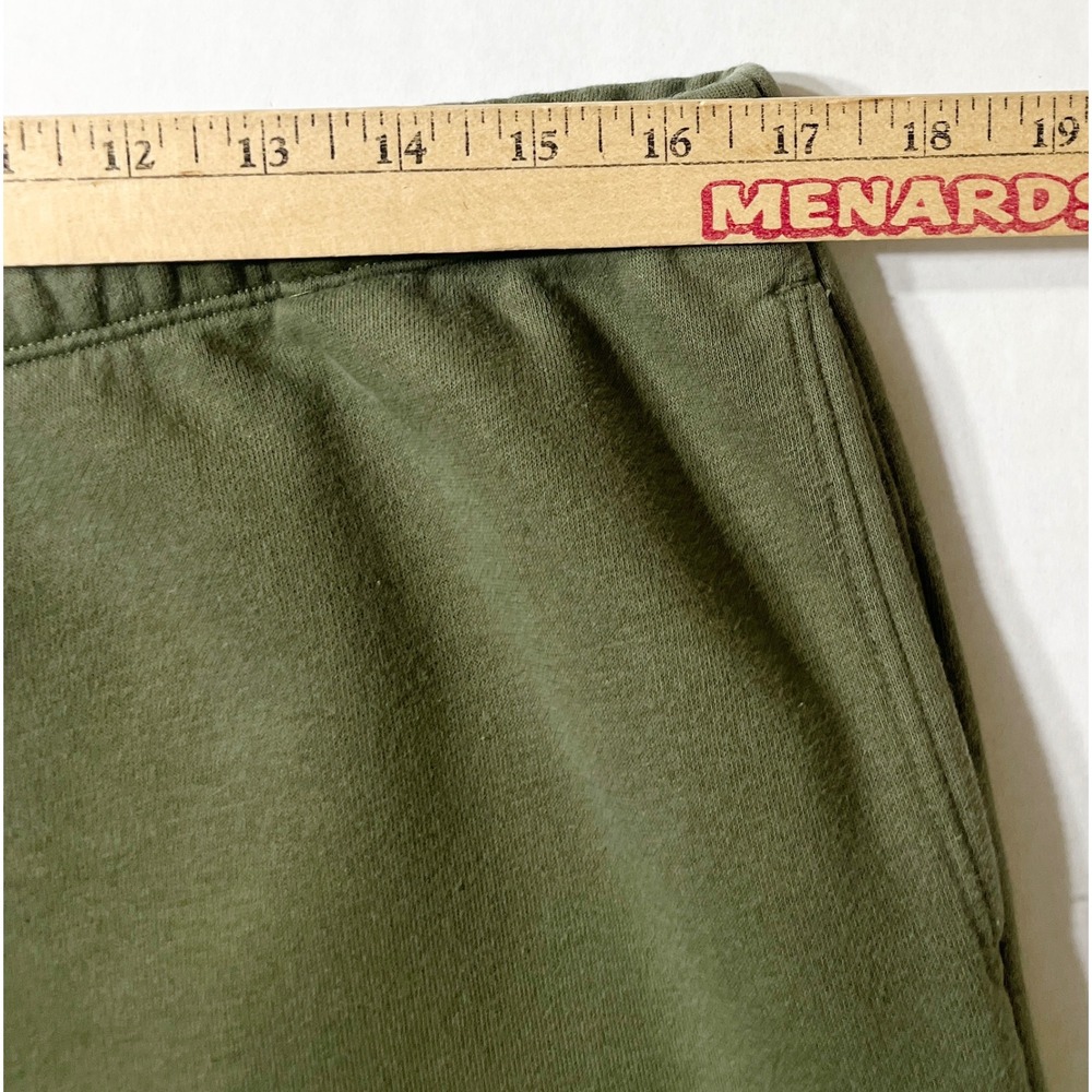 JoyLab High Rise Sweatpants Womens Large Olive Green Fleece Jogger Baggy Relaxed - Picture 6 of 8